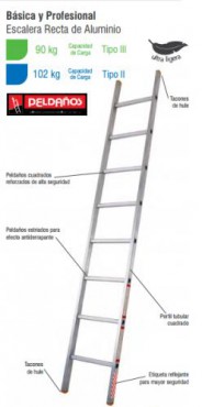 ESCALERA RECTA AL DE 12 PELDAÑOS TIPO II