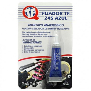 FIJADOR LÍQUIDO TF 245 AZUL 6ML, QUIMICA TF