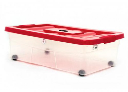 CAJA DE PLÁSTICO CON RUEDAS Y TAPA, EUROPLAST