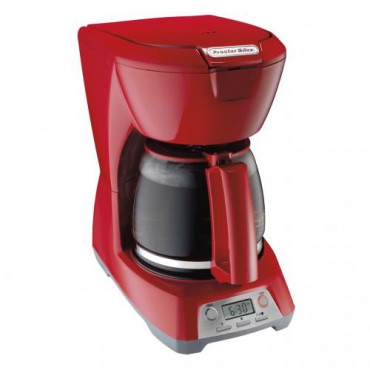 Cafetera roja Proctor Silex de 12 tazas