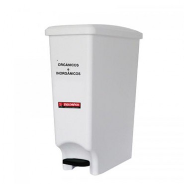 CONTENEDOR ECOLOGICO DUAL 42 LITROS BLANCO, PELDAÑOS