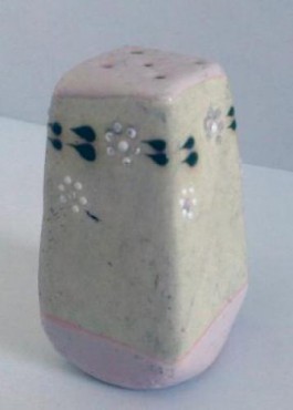 Salero Grande de cerámica decorado punto/pirámide