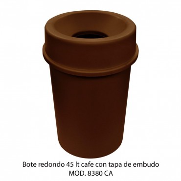 CESTO REDONDO CON TAPA Y EMBUDO 45L, SABLON