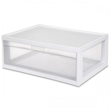 CAJÓN INDIVIDUAL LARGO DE PLÁSTICO TRANSPARENTE, STERILITE