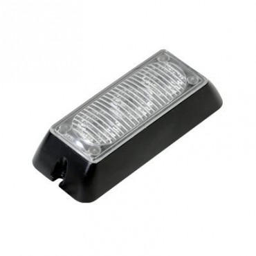 Luz auxiliar brillante con 3 LEDs, color claro, mica transparente