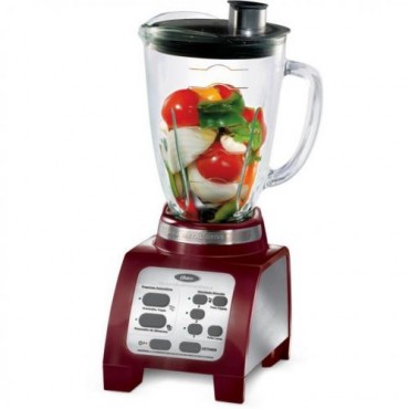 Licuadora Reversible Roja 3V+Pulso, Vidrio