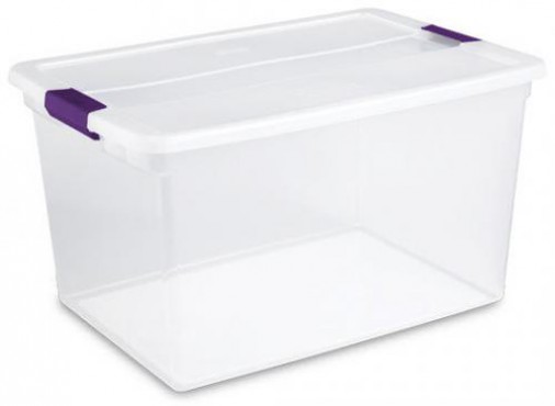 CAJA TRANSPARENTE CON PESTILLOS 62 LITROS, STERILITE