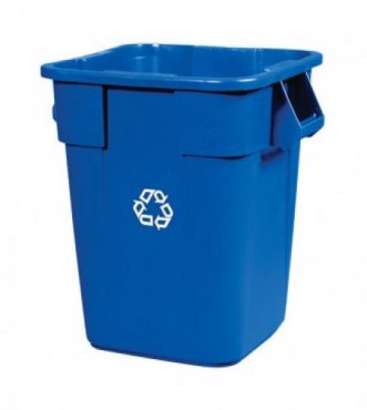 Contenedor BRUTE® cuadrado para reciclaje sin tapa 