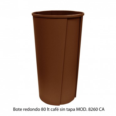 BOTE DE BASURA REDONDO SIN TAPA 80 LTS, SABLON