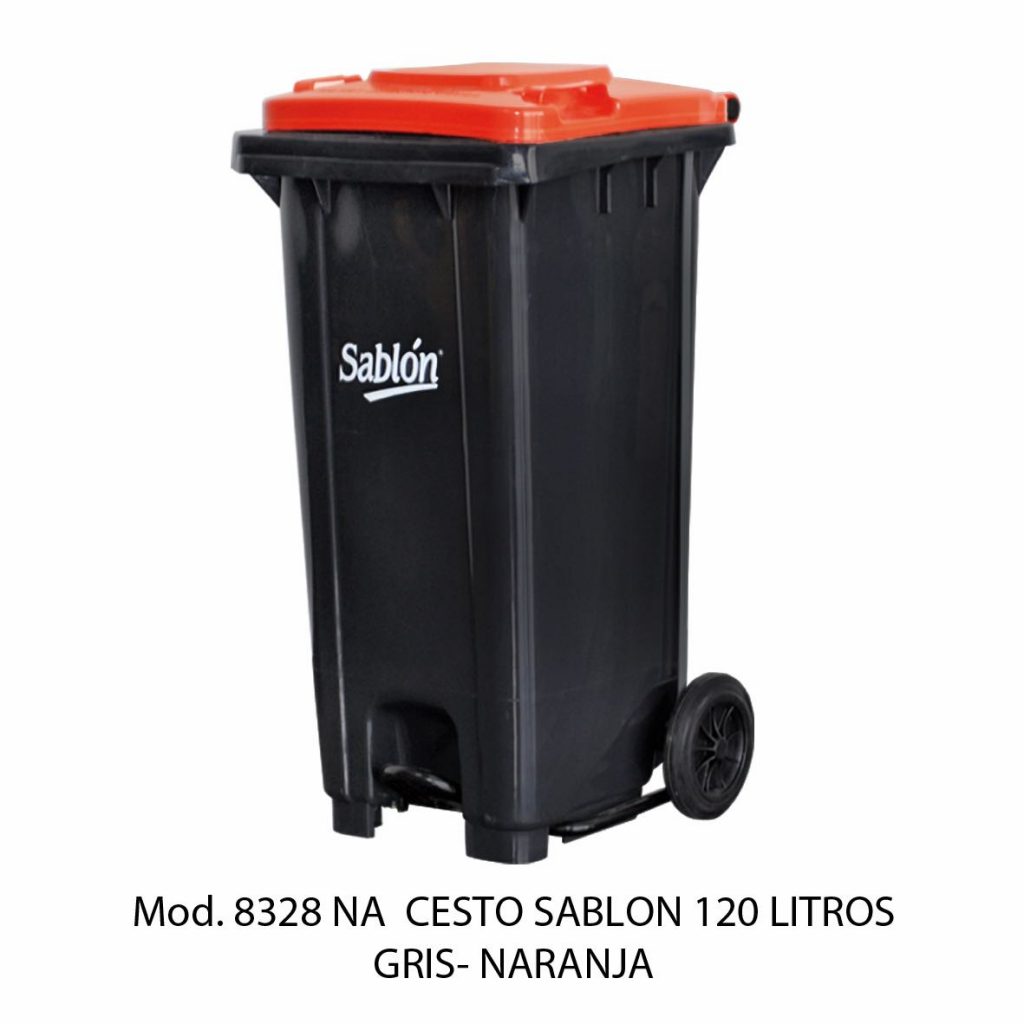 CESTO DE BASURA  CON RUEDAS, SABLÓN