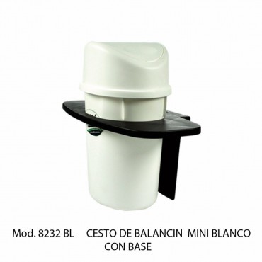 CESTO BALANCIN MINI BLANCO C/ BASE, SABLON