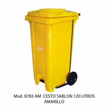 BOTE DE BASURA GRANDE CON RUEDAS, SABLON