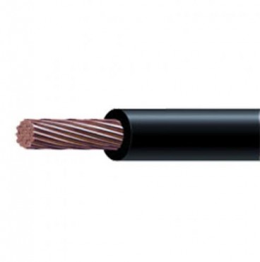 Cable10 awg color negro,Conductor de cobre suave cableado. Aislamiento de PVC, auto extinguible. BOBINA 100 MTS