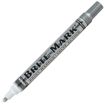 MARCADOR DE TINTA PERMANENTE MEDIANO BRITE-MARK PLATA.