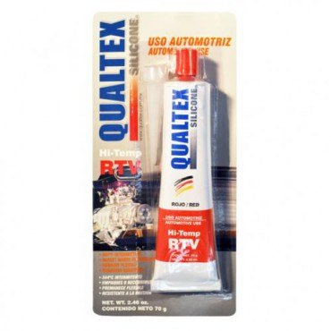 SIlIcón Auto HI-TEMP Rojo,Rellena huecos e irregularidades
