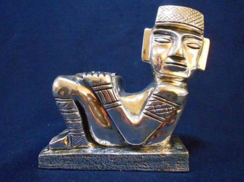 CHAC MOOL MAYA MEDIANO 2 ARTESANÍAS  EN PLATA