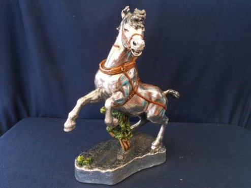 CABALLO PERCHERÓN ARTESANÍAS EN PLATA