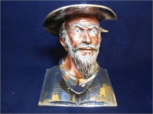 CABEZA DE DON QUIJOTE ARTESANÍAS EN PLATA