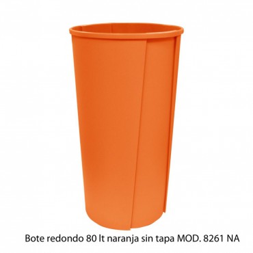 BOTE DE BASURA REDONDO SIN TAPA 80 LTS, SABLON