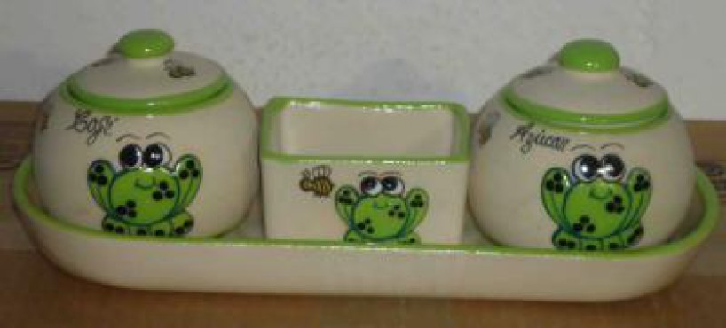 Juego de Azúcar y Café de  cerámica alta temperatura