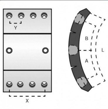 BALATA FRENO DE BLOCK AMERICAN BRAKEBLOK DELANTERA PARA DINA CLASE 8 DCP351972 1