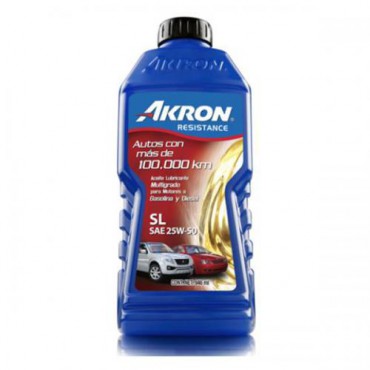 ACEITE DE MOTOR AKRON RESISTANCE API SL SAE 25W-50