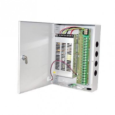 Fuente de alimentación para 12 Vcd, 20 A, 18 salidas