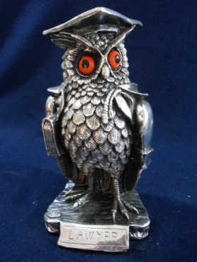 BÚHO GRADUACIÓN ARTESANÍAS EN PLATA