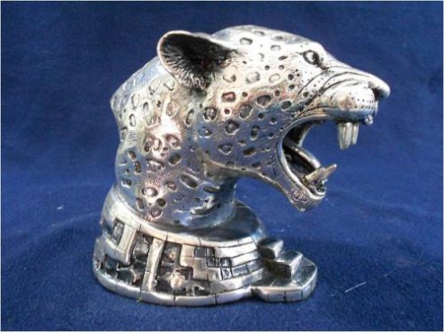 CABEZA DE JAGUAR 2 ARTESANÍAS EN PLATA