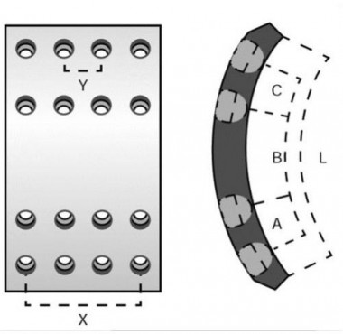 BALATA FRENOS DE BLOCK AMERICAN BRAKEBLOK PARA INTERNATIONAL 4200