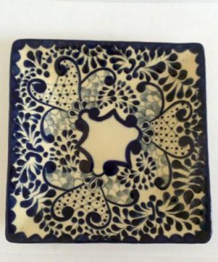 Plato cuadrado de cerámica de alta temperatura